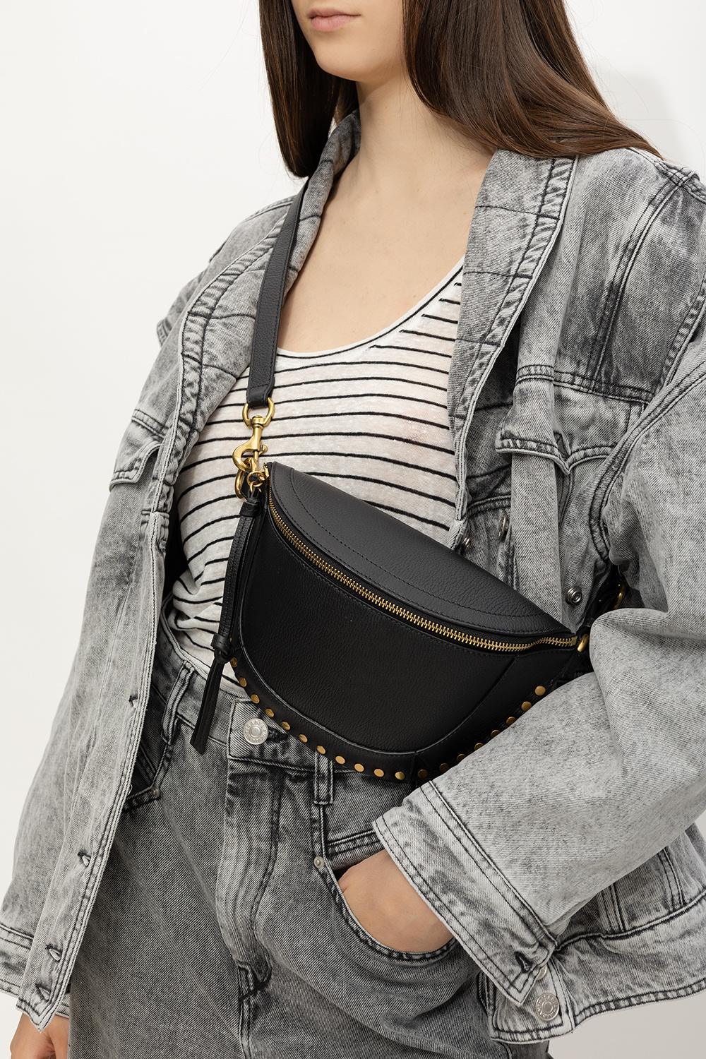 Double chain backpack straps | Isabel Marant 'Skano' leather belt